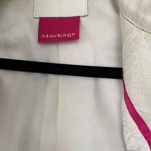 Mackage White Leather Jacket